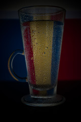 Three beloved colours in a glass