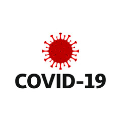 New Coronavirus Covid-19 concept design logo vector illustration