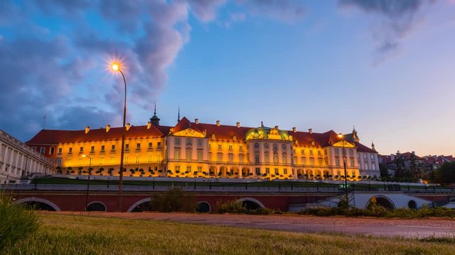 Warsaw Royal Castle Time Lapse