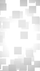 White abstract background. Misty backdrop with grey squares. 3D illustration