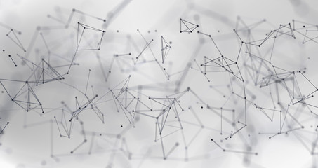 3d Digital Network and data concept.