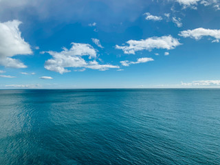 beautiful landscape of sea and sea with clouds