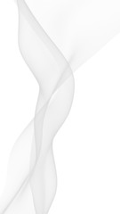 White abstract background. Fluttering white scarf. Waving on wind white fubric. 3D illustration