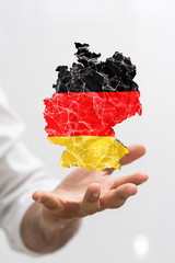 3D map of Germany. Map of Germany land