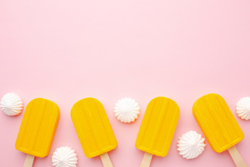 Copy-space ice lollies on stick