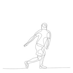 isolated, line drawing of a running man