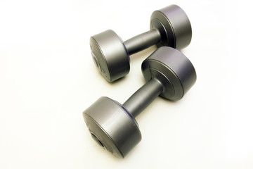 hand-held plastic dumbbells