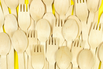 Environmental disposable tableware wooden appliances for food and drink coffee and tea.