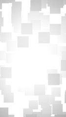 White abstract background. Misty backdrop with grey squares. 3D illustration