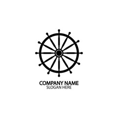 Ship and boat helm steering wheel  boat and maritime rudder icon  ship steering wheels - vector.