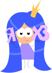 girl sticker emotion 