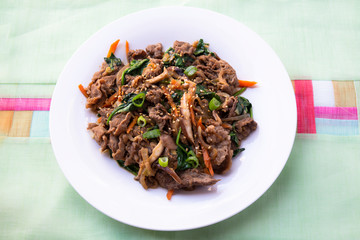 Soy Marinated Beef is called Bulgogi  in Korea