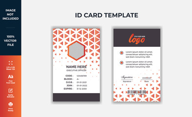 Creative Abstract Id Card Template with premium identity card design
