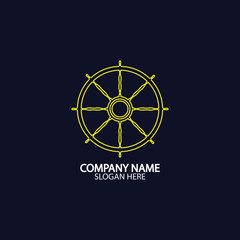 Ship and boat helm steering wheel  boat and maritime rudder icon  ship steering wheels - vector.