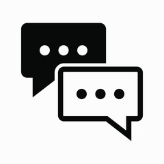 Chat Icon isolated minimal single flat linear icon for application and info-graphic. Commercial line vector icon for websites and mobile minimalistic flat design.