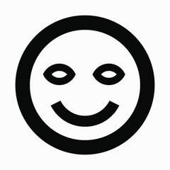 Smile Icon Vector.  Commercial line vector icon for websites and mobile minimalistic flat design.