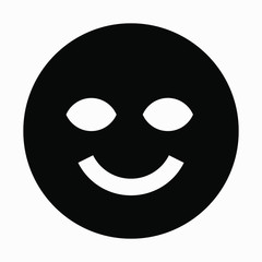 Fototapeta premium happy face emoji vector icon isolated minimal single flat linear icon for application and info-graphic.