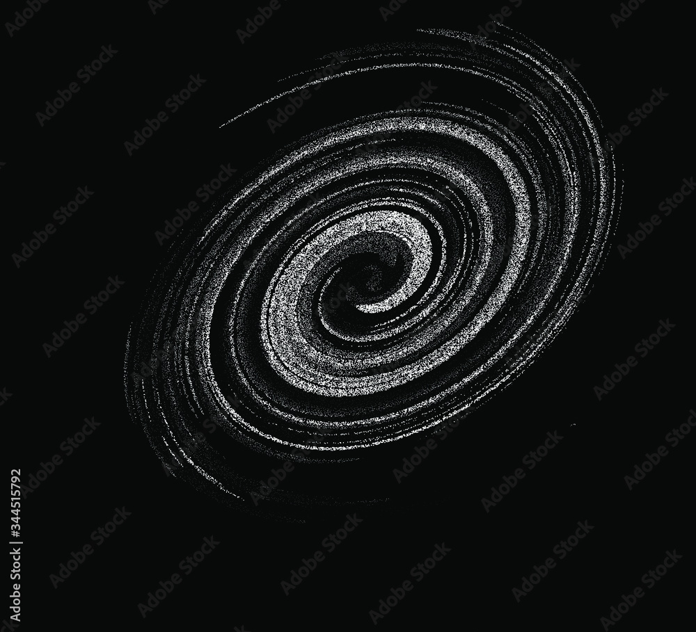 Aufkleber cosmic nebula, swirl and spiral made of dots and particles.