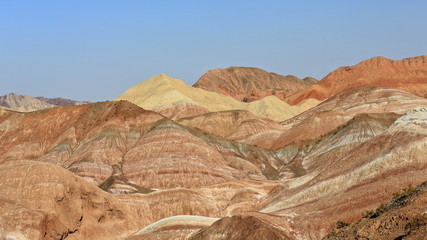 Sea-of-Clouds landform from Colorful-Sea-of-Clouds Observation Deck. Zhangye Danxia-Qicai Scenic Spot-Gansu-China-0839