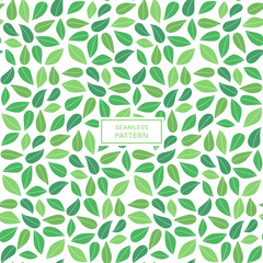 Cover template design of seamless leaves pattern