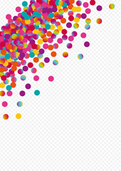 Colored Dot Celebrate Transparent Background. 