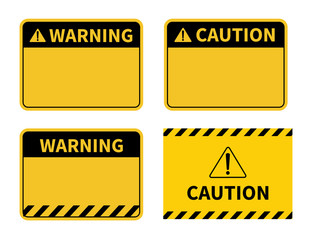 Warning sign. Blank warning sign on white background. Vector illustration - obrazy, fototapety, plakaty