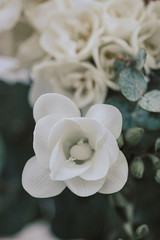 White freesias arrangement design bouquet 