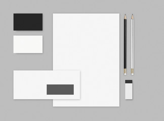 Corporate identity mockup blank empty office design