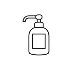 Antiseptic line vector icon illustration isolated on white background.