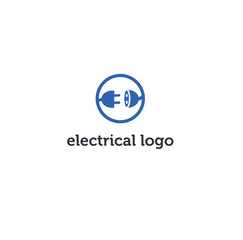 cable plug electricity logo template