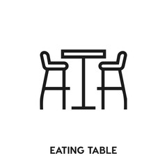 eating table icon vector. eating table sign symbol