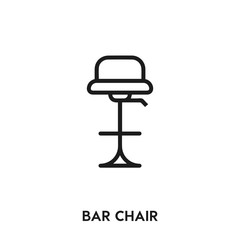 bar chair icon vector. bar chair sign symbol
