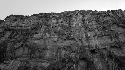 Rocks, architecture and sand in Petra Jordan