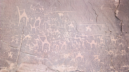 Hieroglyph marking in Petra Jordan