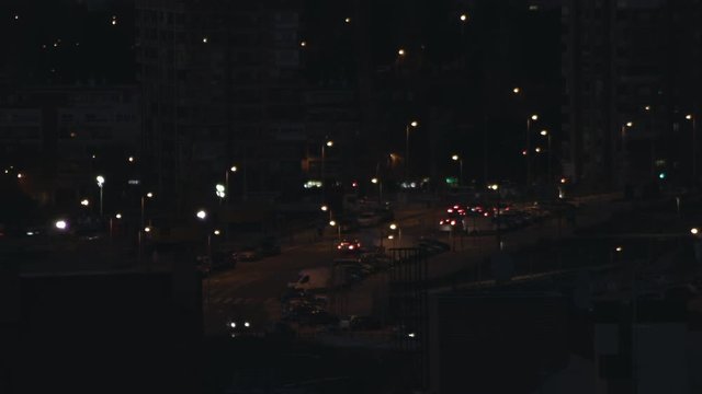 Ciudad Madrid Timelapse noche