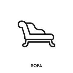 sofa icon vector. sofa sign symbol