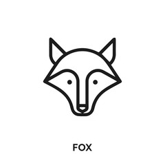 fox icon vector. fox sign symbol
