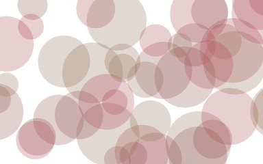 Multicolored translucent circles on a white background. Yellow tones. 3D illustration