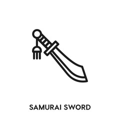 samurai sword icon vector. samurai sword sign symbol
