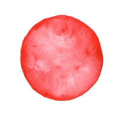 Abstract round spot of red color. Watercolor stains for any design for websites. Abstract geometric background.