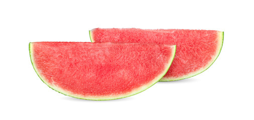 Slice of watermelon on white background