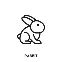 rabbit icon vector. rabbit sign symbol