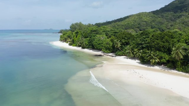Beach Anse Takamaka, Praslin Island, Seychelles, Indian Ocean, Africa