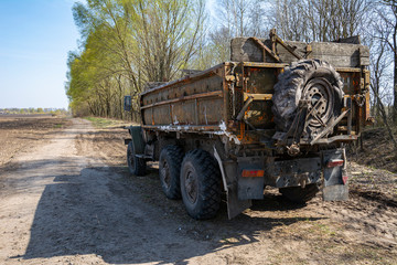 Old truck on a country road