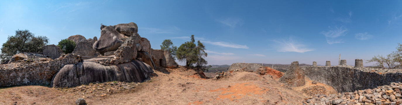 Ancient ruins of Great Zimbabwe (southern Africa) near Lake Mutirikwe