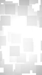 White abstract background. Misty backdrop with grey squares. 3D illustration