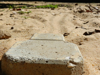 brick and sand