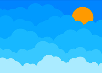 blue sky with clouds