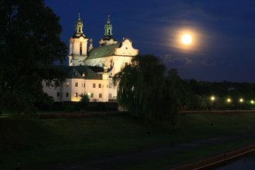 Fototapeta na wymiar St. Stanislaus Church by night, Cracow, Poland