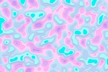 Pastel paper cut texture background, colorful abstract 3D illustration. 